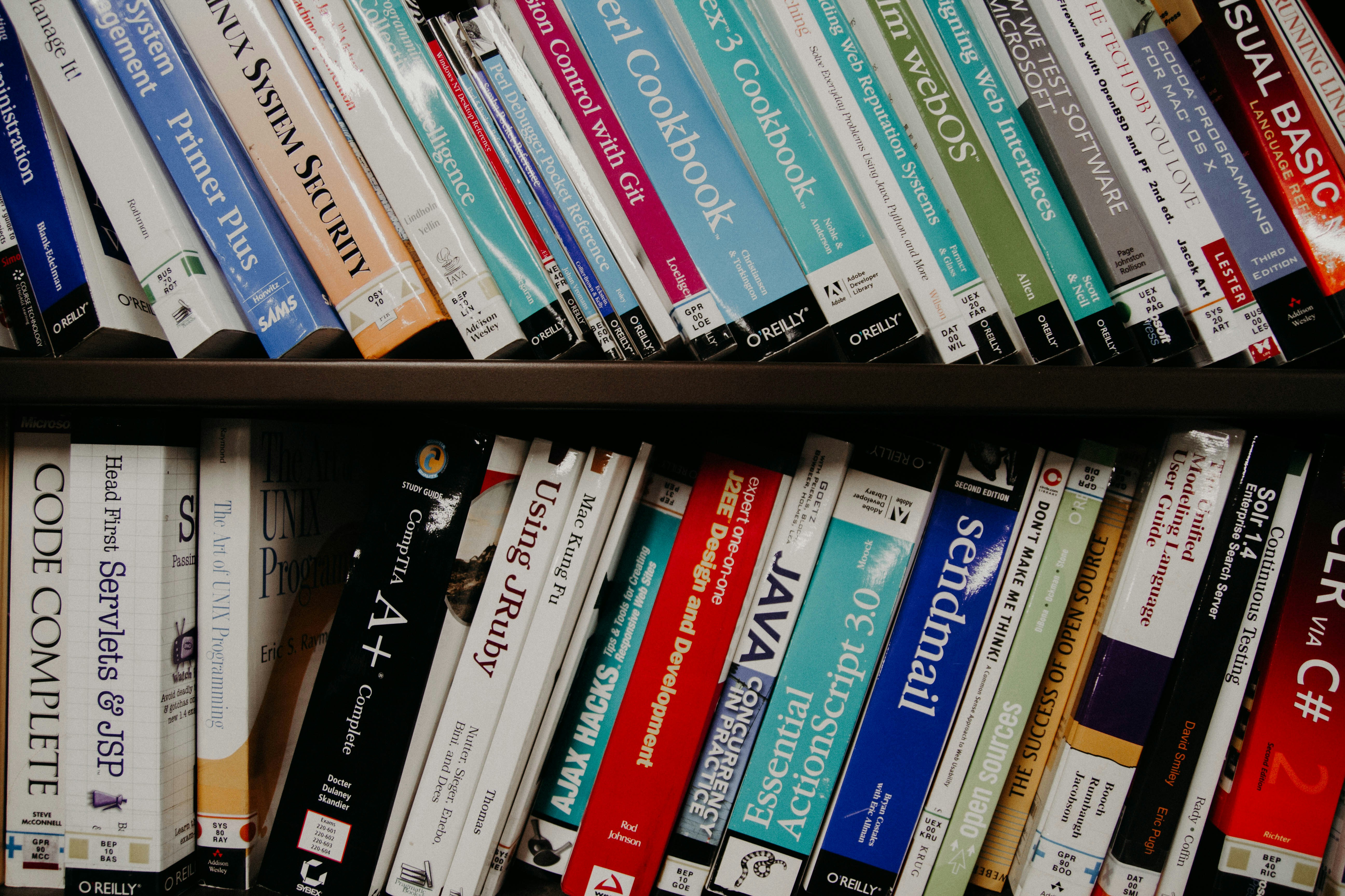 Bunch of books on a shelf